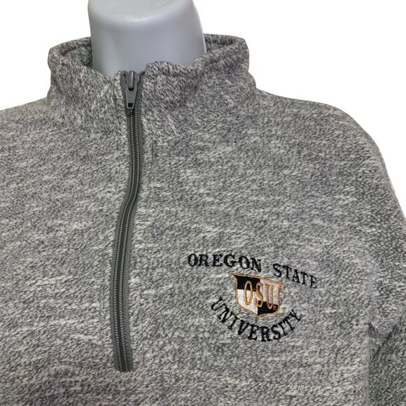 Vintage TimeOut Oregon State University 1/4 Zip Sweatshirt U.S.A Womens Size M - Picture 1 of 8